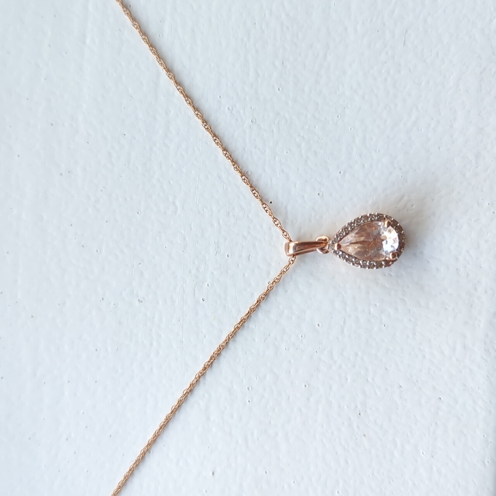 Rose Gold Tear Drop Necklace